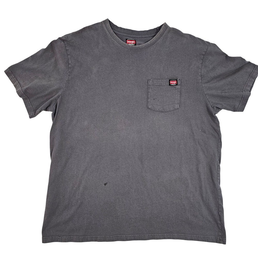 Wrangler‎ Workwear Mens 2XLT Faded Black Short Sleeve Pocket T-Shirt Tall 2XL